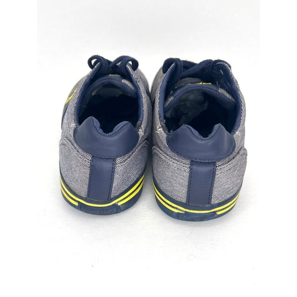 Polo Ralph Lauren Fenton Low Top Sneakers Men’s 11D Gray Canvas Navy‎ Trim - Picture 2 of 7